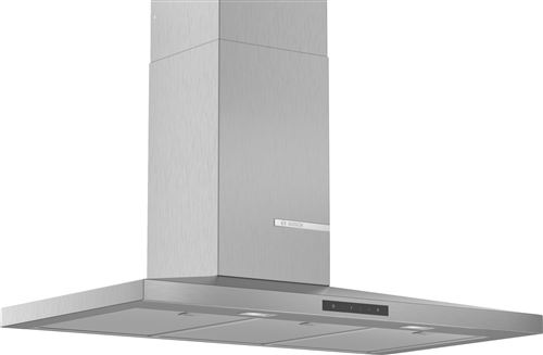 Bosch Serie 4 DWQ96DM50 - Hotte - hotte décorative - largeur : 90 cm - profondeur : 50 cm - extraction et recirculation (avec kit de recirculation supplémentaire) - acier inoxydable