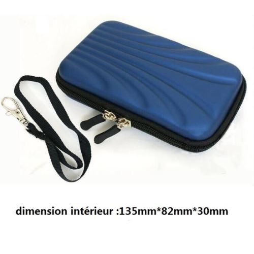 étui sac case housse de protection pour disque dur externe 2,5 pouces- bleu