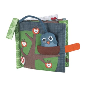 Livre D Eveil Pour Enfant En Tissu 100 Coton Biologique Imprime Sans Produit Chimique Vert Motif Chouette Dimensions 14 X 14 Cm I Ideal Ludique Et De Qualite Jeux D Eveil