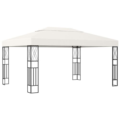 vidaXL Tonnelle 3x4 m Crème Tissu
