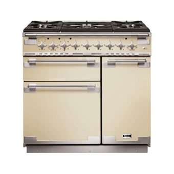 Falcon Elise 90 - Cuisinière (four à deux étages) - pose libre - largeur : 90 cm - profondeur : 62.1 cm - hauteur : 91 cm - avec système auto-nettoyant - classe A - crème