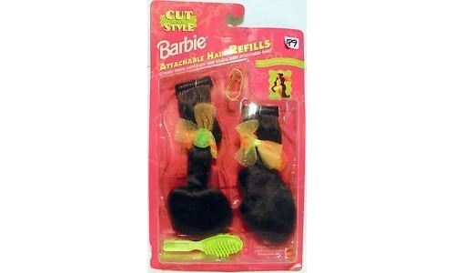 1994 Mattel Barbie Cut and Style Brunette Attachable Hair Refills