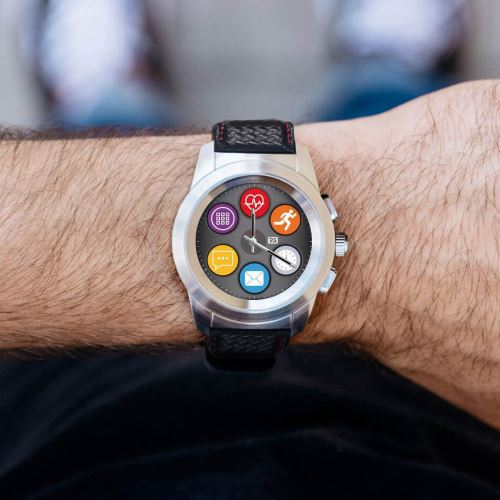 Montre connectée hybride MyKronoz ZeTime Premium Regular Argent avec  Bracelet Noir et rouge - Montre connectée - Achat \u0026 prix | fnac
