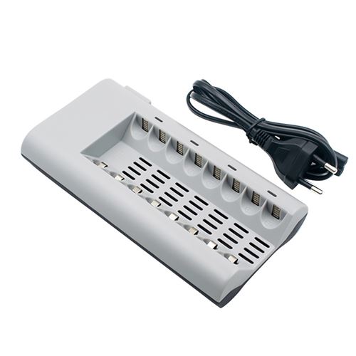 8 slots chargeur de batterie AA / AAA Ni-MH / Ni-Cd piles rechargeables Batterie EU Plug