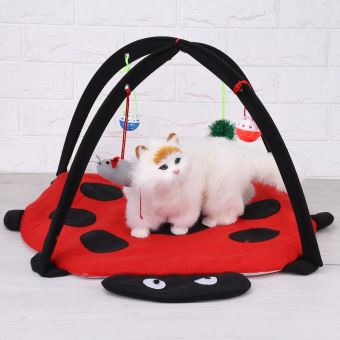 Lit De Chat D Animal Multifonctionnel De Tente De Tapis De Jeu D Activite Avec Les Boules Accrochantes De Jouet Jouets Petits Animaux Achat Prix Fnac