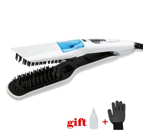Professionnel vapeur rapide cheveux lisseur peigne vaporisateur vapeur fer plat défriser les cheveux brosse outils de coiffure LCD numérique