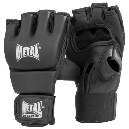 Gants combat libre Métal boxe black light-Junior-Noir-Junior--Junior-Noir--------------Noir-