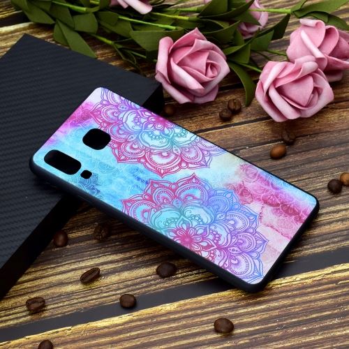 Galaxy A8 Star (a9 Star) Coque Protection Tpu Fleurs Rosace Als90551