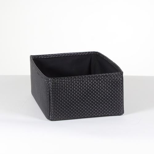Panier tressé polyester avec doublure tissu petit modèle