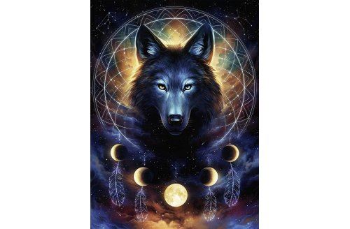 Puzzle Neon La Legende Du Loup Noir 500 Pieces - Ravensburger - Puzzle Phosphorescent