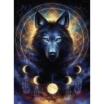 Puzzle neon la legende du loup noir 500 pieces - ravensburger - puzzle phosphorescent