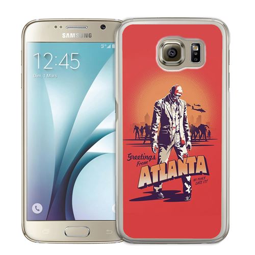 Coque pour Samsung Galaxy S6 Edge walking dead greetings from atlanta