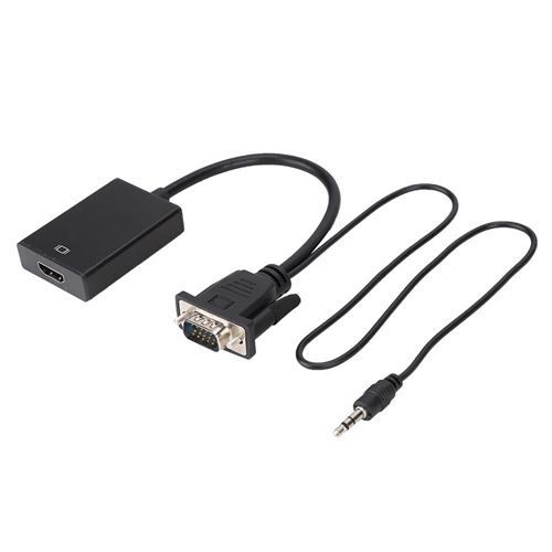 Générique Câble Convertisseur Vga Vers Hdmi Avec Audio Pour Projecteur Pc Hdtv 1080P