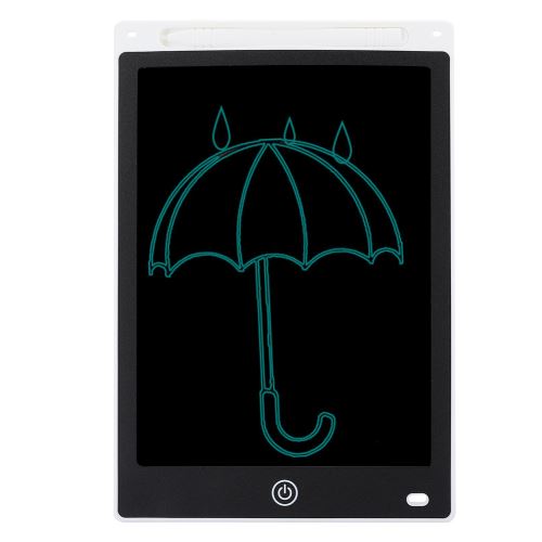 Tableau d'écriture 10'' LCD avec clé de verrouillage enfants - Blanc