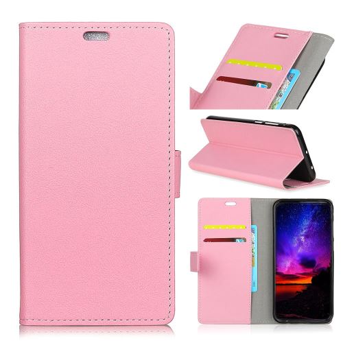 Etui en PU support magnétique rose pour votre Huawei Honor Play 8A