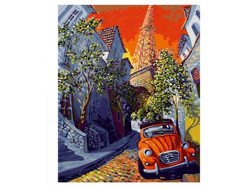 Schipper - Peinture aux numéros - La Petite Citroen Rouge 40x50cm - multicolore