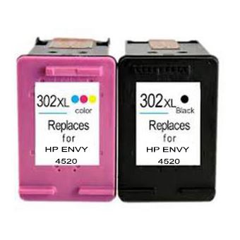 2 cartouches 302 XL BK & Color pour imprimante HP Envy 4520 - Cartouche d' encre - Achat & prix