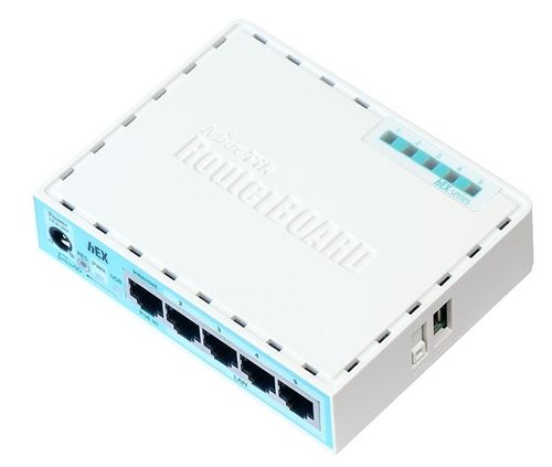 Ordinateur / PC Portable Mikrotik rb750gr3 ethernet lan turquoise, blanc routeur connecté