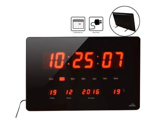 Horloge à LED rouge Chronos