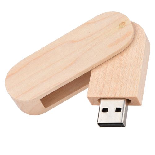 Générique Périphérique De Stockage En Mémoire Woody Usb 2.0 Rotatif Thumb Flash Drive U Disk (Érable, 8 Go)