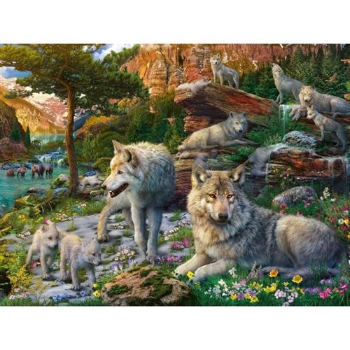 Non Communiqué Multicolore Ravensburger-Puzzle 1500 Pieces-Loups Au Printemps-Adultes & Enfants Des 14 Ans-Puzzle De Qualité Supérieure 80X60cm-12000719 - Image 1