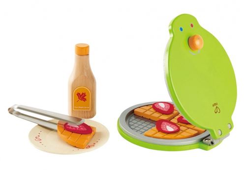 Hape gaufrier en bois 26 cm vert 12 pièces