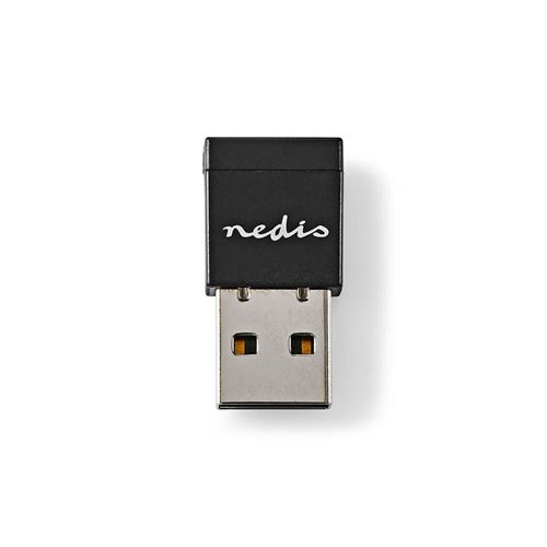 Nedis AC600 Wireless Network Mini Dongle - Netwerkadapter - USB 2.0 - 802.11ac - zwart