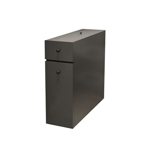 Meuble De Salle De Bain En Bois ""calencia"" - 60 X 19 X 55 Cm - Gris Ant