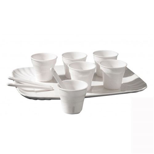 Service 6 tasses à café et plateau