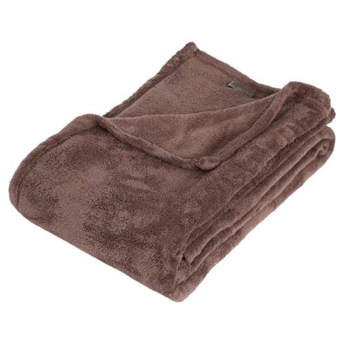 Plaid Polaire Microfibre 125x150cm Taupe