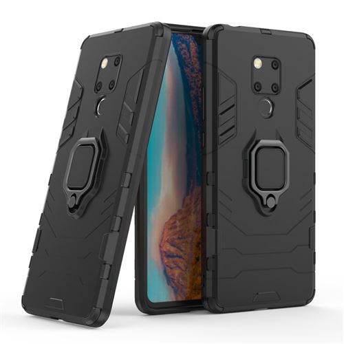 Coque en TPU Combinaison d'anneaux de doigts noir pour votre Huawei Mate 20 X
