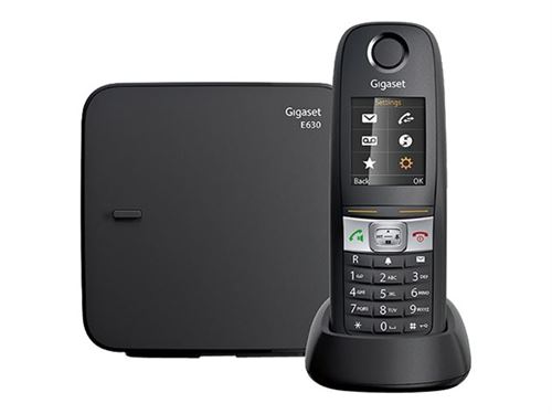 Gigaset E630 - Téléphone sans fil avec ID d appelant - DECT\GAP - noir
