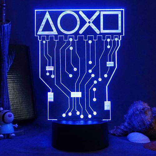 Lampe d'illusion 3D VORMOR Veilleuse LED Forme Schéma du circuit Tactile 7 Couleurs
