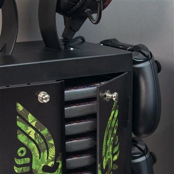 Casier de rangement Halo officiel UNSC - Avec support jeux Playstation et Xbox - Support casque