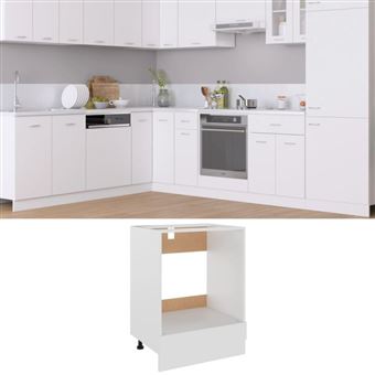 Armoire à four Blanc 60x46x81,5 cm Bois d’ingénierie - 1