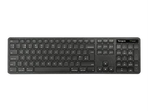 Targus EcoSmart - Clavier - full size - antimicrobienne - sans fil - Bluetooth 5.0, 2.4 GHz - QWERTY - Nordique - noir