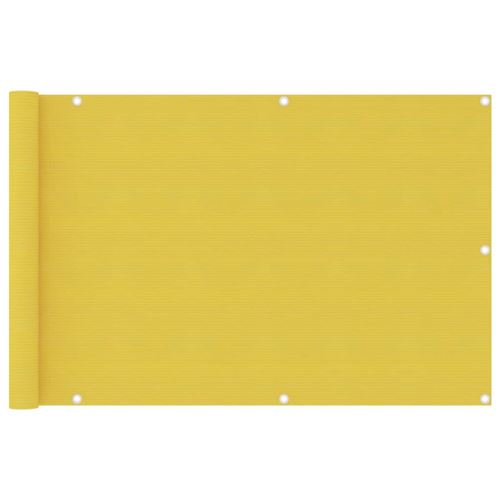 vidaXL Écran de balcon Jaune 90x400 cm PEHD