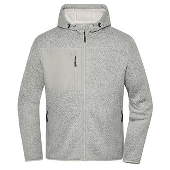 Daiber - Polaire tricot doublee sherpa - Unisexe - JN1874 - gris ciment melange nature - taille:XS - 1