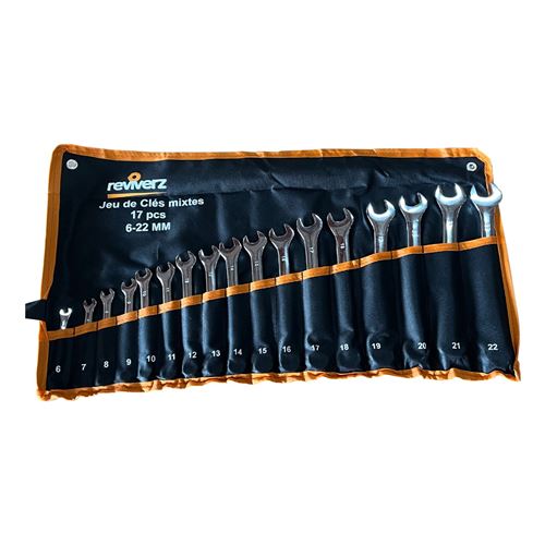 Jeu de clés mixtes 17 pièces (6-22 mm)