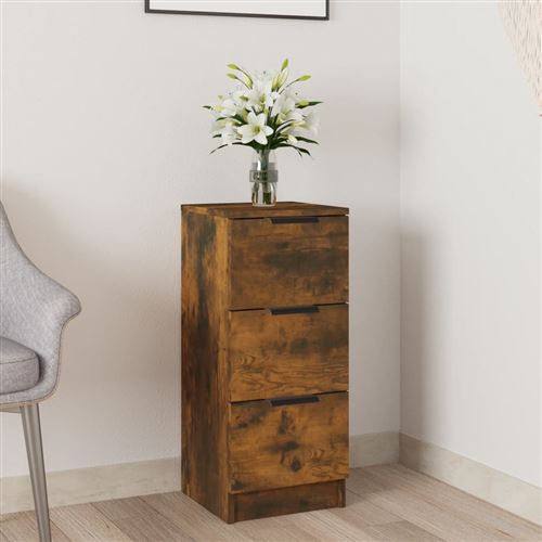 VIDAXL - Buffet - Chêne Fumé - 30 x 30 x 70 cm - Image 3