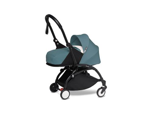 Babyzen - Poussette YOYO2 cadre noir pack 0+ bleu aqua