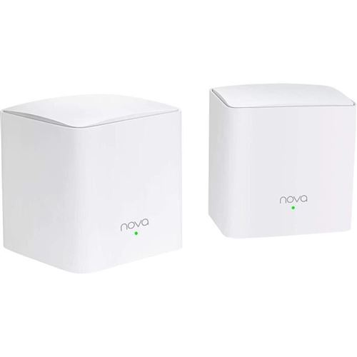 Tenda Nova MW5C - Système Wi-Fi (2 routeurs) - jusqu'à 2500 pieds carrés - maillage - GigE - 802.11a/b/g/n/ac - Bi-bande