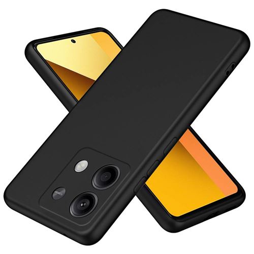 Coque pour Xiaomi Redmi Note 13 5G - housse etui silicone gel fine + film ecran - NOIR - htdmobiles