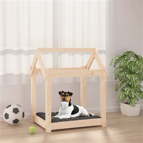 Comparer les prix de vidaXL Lit pour chien 61x50x70 cm Bois de pin solide