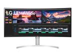 Ecran PC LG 38WN95CP-W 38" Incurvé UltraWide QHD+ Gris et blanc