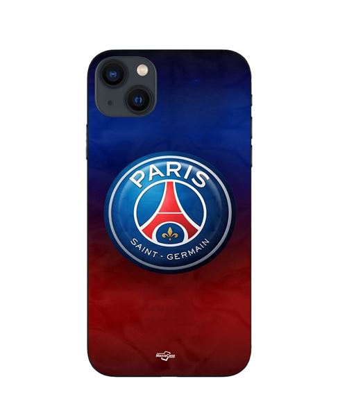 Funda de teléfono - MANIACASE - Iphone 13 - Logo PSG colorido - Silicona - Flexible negro