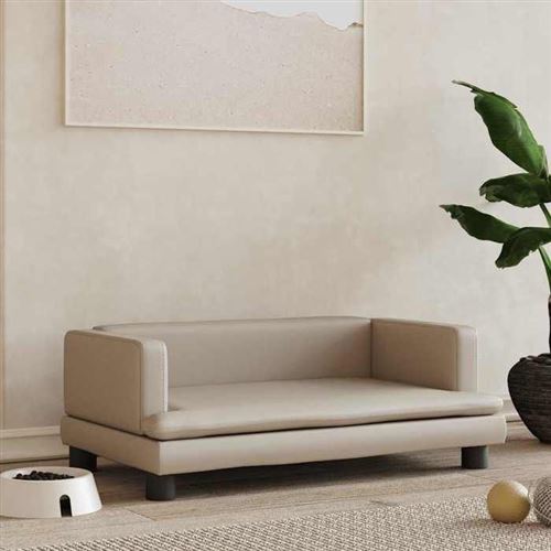 Meilleurs prix pour vidaXL Lit pour chien cappuccino 80x45x30 cm similicuir