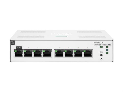 HPE Aruba Instant On 1830 8G Switch - Commutateur - intelligent - 8 x 10/100/1000 - de bureau