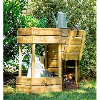 Composteur en bois 350 L - Jardin et Saisons