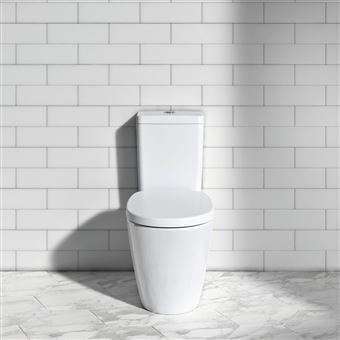 Cuvette WC blanche céramique Idéal standard, sortie verticale